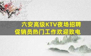 六安高级KTV夜场招聘促销员热门工作欢迎致电